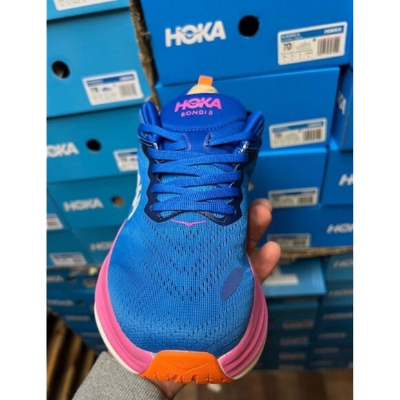 Hoka Men’s Sneakers Royal Blue Pink Size 10.5D NO BOX - Picture 4 of 4